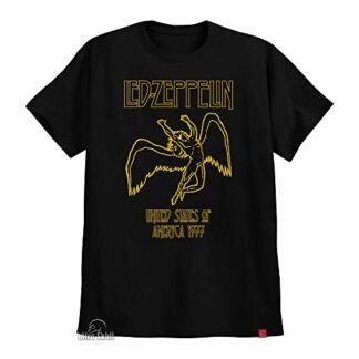 Camiseta Led Zeppelin Tour 1977 Camisa Bandas Ultra Skull (M) (CDs)