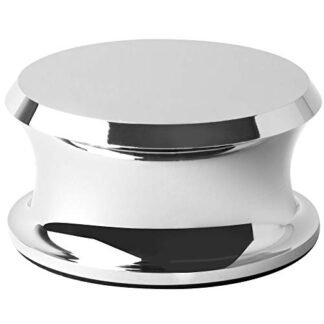 Estabilizador de peso Hudson Hi-Fi Record com almofada de couro protetora – Peso giratório de vinil – Estabilizador LP durável e elegante – Cabe em qualquer toca-discos, Cromado, BigBen (Equipamentos)
