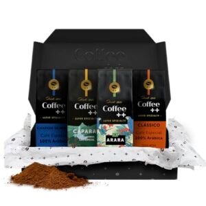 Kit 4 Pacotes Café Especial Torrado e Moído Coffee Mais Clássico, Caparaó, Chapada e Arara
