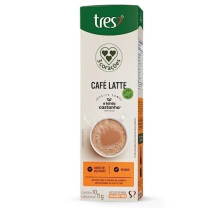 3 Corações Cápsula Bebida Vegetal Café Latte A Tal da Castanha - 10 Unidades