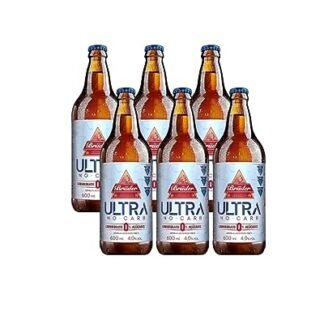 Pack 06un Cerveja Bruder Ultra Light Lager Zero Carbo 600ml