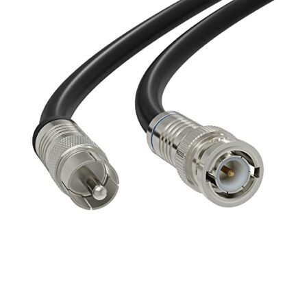 THE CIMPLE CO - Cabo BNC para RCA - 3 m - Preto - Grau Profissional - RG59 - Macho BNC para Cabo RCA Macho - Cabo Coaxial - Monitor, Monitores de TV