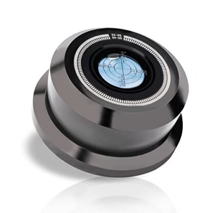 Monosadio 3 em 1 Estabilizador de peso 50Hz toca-discos de alumínio 320G para discos de vinil com nível de bolha de alta precisão para toca-discos de vinil LP (Preto) (Equipamentos)