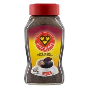 3 Corações Café Solúvel Tradicional, Vidro 100G