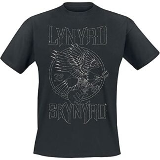 Lynyrd Skynyrd Camiseta masculina Eagle Guitar 73 preta, Preto, GG