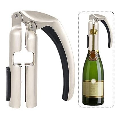 Abridor de garrafa de champanhe extrator de rolha de vinho espumante, extrator de cortiça de pote de bar saca-rolhas de champanhe para abridor de garrafas de vinho espumante, extrator de cortiça de