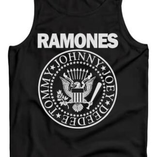 Camiseta Regata Ramones Logo Banda Rock Anos 80 Clássicos Tamanho:G;Cor:Preto (Camisetas)