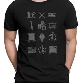 Camiseta De Banda Ícones Instrumentos Musicais Rock (Camisetas)