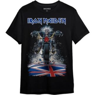 Camiseta Iron Maiden Motorcycle (BR, Alfa, M, Regular, Preto) (Camisetas)
