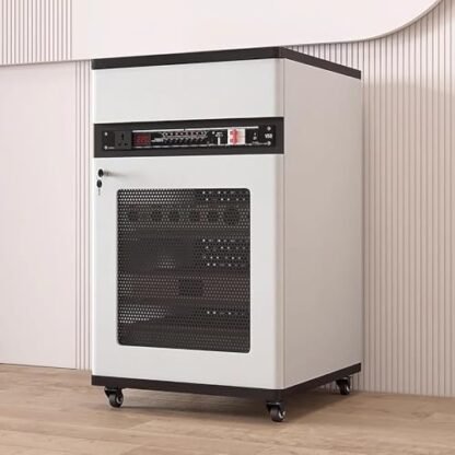 Suporte De Áudio Ajustável Hifi Com Prateleiras & Gavetas, Suporte De Mídia Móvel Av Torre Pode Dissipação Rápida De Calor, Organizador De Componentes De Vídeo De Estúdio, White, S (Equipamentos)