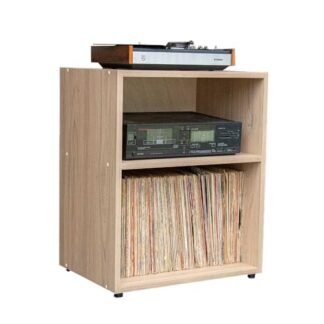 Rack Para Toca Discos Receiver Discos LPs EV-260 (Carvalho Poró) (Equipamentos)