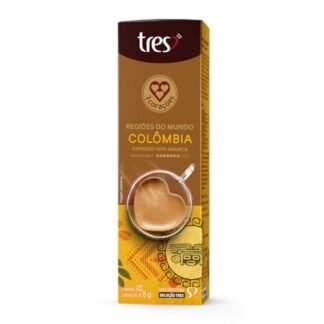 Capsula de Café Espresso Colômbia TRES 3 Corações 10 unid