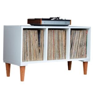 Serena Estantes Rack Para Vinil e Toca Discos PENY - 2 Prateleiras - Art Deco - MDF 18mm - 189 Discos de Vinil - Enviado Montado (Equipamentos)