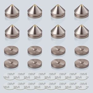 Pailvens Protetores de piso com pontas de alto-falante, 4 peças, à prova de choque, isolamento de alto-falante, pés para amplificador HiFi, subwoofer, gravador DAC, toca-discos, base de cone com (Equipamentos)