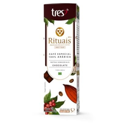 3 Corações Cápsula Café Espresso Rituais 85+, Aroma Chocolate - 10 Unidades