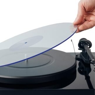 Hudson Tapete para toca-discos de acrílico HiFi - Azul - Desfrute de tons mais ricos, clareza sônica mais nítida, graves mais apertados - Tapete de prato antiestático de 29,8 cm com recesso de