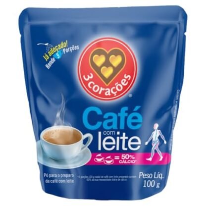 3 Corações Café Com Leite Sachê 100G Refil