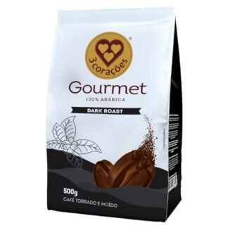 3 Corações Café Torrado e Moído Gourmet Dark Roast, 500g
