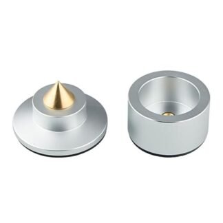Xirhhur 4 peças de pontas de isolamento de pé para alto-falante de áudio, kit de protetores de chão à prova de choque com base para alto-falante, subwoofer, amplificador, toca-discos, gravador CD DAC (Equipamentos)