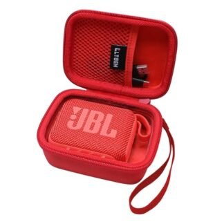 LTGEM Estojo rígido para transporte de viagem para alto-falante Bluetooth JBL Go 4 / Go 3, vermelho (Equipamentos)