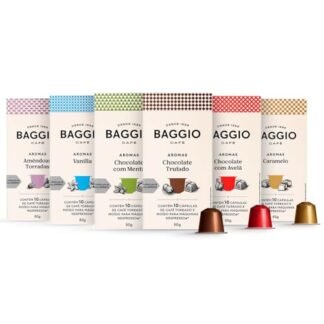 Kit de Cápsulas de Café Experience Baggio Café, compatível com Nespresso, contém 60 cápsulas