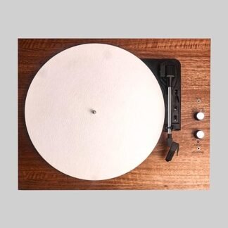 Tapete de lã branca para toca-discos, tapete de 30,5 cm antiestático para disco de vinil LP, acessórios para toca-discos, equipamento de afinação profissional para melhorar o som (branco) (Equipamentos)
