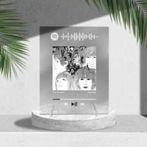 BulbaCraft Presentes dos Beatles — Placa musical Spotiify dos Beatles (álbum revólver) — Memorabilia e presentes dos Beatles, mercadoria dos Beatles, pôster do revólver dos Beatles (20,32 cm x 25,4 cm) (CDs)