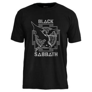 Camiseta Black Sabbath Stamp Rockwear | Moda, Estilo Alternativo, Rock, Oficial. (BR, Alfa, 3G, Plus Size, Creature Maze) (Camisetas)