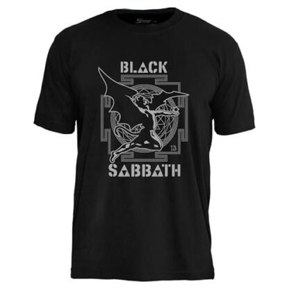 Camiseta Black Sabbath Stamp Rockwear | Moda, Estilo Alternativo, Rock, Oficial. (BR, Alfa, 3G, Plus Size, Creature Maze) (Camisetas)