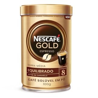 Nescafé Gold Espresso, Equilibrado 8, Café Solúvel em Pó, 100g