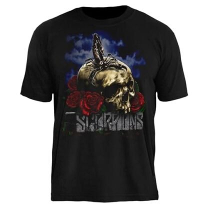 Camiseta Scorpions Stamp Rockwear | Moda, Alternativo, Rock, Oficial. (BR, Alfa, G, Regular, Scorpions 4) (Camisetas)