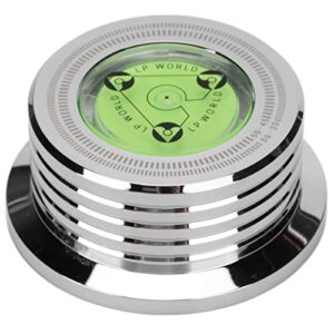 Estabilizador de discos, estabilizador de peso de disco de alumínio com nivelamento de bolhas para toca-discos LP 50Hz, estabilizador de disco para toca-discos de toca-discos para leitor de CD Player (Equipamentos)