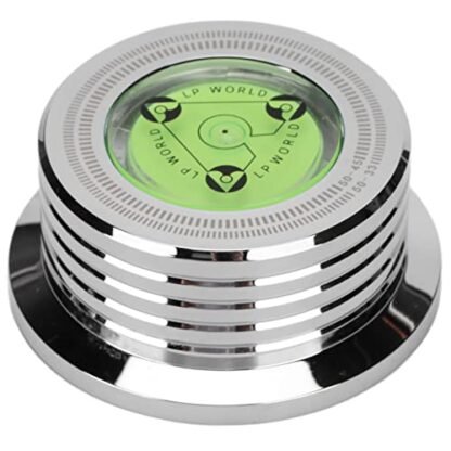 Estabilizador de discos, estabilizador de peso de disco de alumínio com nivelamento de bolhas para toca-discos LP 50Hz, estabilizador de disco para toca-discos de toca-discos para leitor de CD Player (Equipamentos)