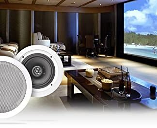 Par de alto-falantes Rockville HC85 20 cm 700 watts no teto Home Theater 8 Ohm (Equipamentos)