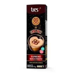 3 Corações Cápsula Supremo Macchiato Baileys TRES - 10 unidades