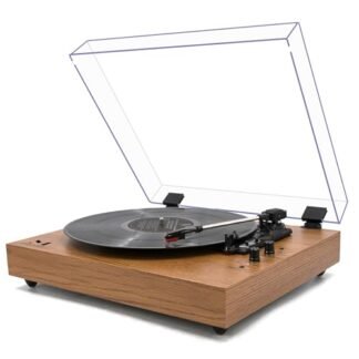 MPK toca-discos LP toca-discos vintage, preto