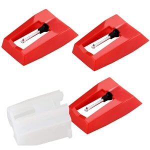 Agulha de toca-discos, 3 peças de agulhas de substituição para toca-discos de substituição para toca-discos de vinil, substituição de caneta de diamante para fonógrafo LP, Victrola, Crosley, ION (Equipamentos)