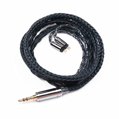 HIFIXAUDIO Tripowin Zonie Cabo IEM, fio de monitor auricular SPC de 3,5 mm, cabo de fone de ouvido HiFi banhado a prata de 16 núcleos, cabos de fone de ouvido de monitor de 1,25 metros para audiófilos
