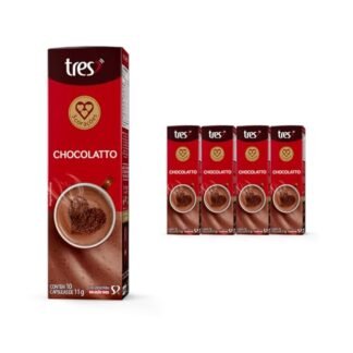 ​3 Corações ​Pack Cápsula Chocolatto TRES - ​40 un
