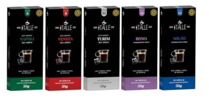 Cápsulas Compativeis Nespresso Café moido e torrado Cafe Italle 50 Und