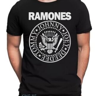 Camiseta Ramones Logo Camisa Banda Rock Anos 80 Clássicos Tamanho:GG;Cor:Preto (Camisetas)