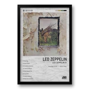 Quadro Álbum Spotify Led Zeppelin IV- Led Zeppelin - 40x60cm (CDs)