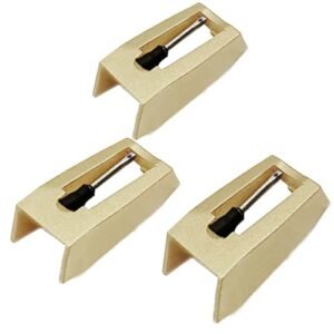 Agulhas de toca-discos, substituição para toca-discos de vinil Crosley, 1byone, Boytone, LP&No.1, Victrola e Jensen Vinyl Record Players (pacote com 3) (Equipamentos)