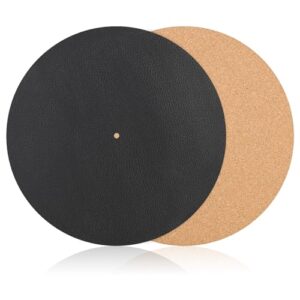 Nobsound Tapete deslizante antiestático de silicone/cortiça para toca-discos de vinil (cortiça e couro) (Equipamentos)