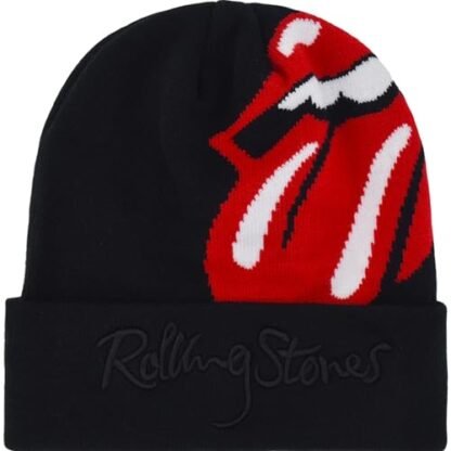 Concept One Gorro The Rolling Stones, gorro de malha de inverno com logotipo e punho em jacquard, Multi, Tamanho nica (CDs)
