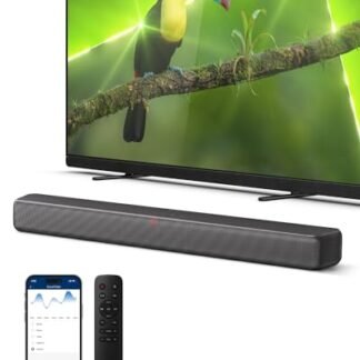 PHILIPS Barra de som TAB5109 para TV, som de canal 2.0, DTS Virtual: X, Dolby Digital Plus, BT LE Audio, efeitos EQ, modo noturno, configuração fácil, EasyLINK, Roku TV Ready, controle