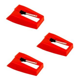 Agulha de toca-discos, agulha de substituição para toca-discos, agulha de substituição durável para toca-discos de vinil (vermelho) (Equipamentos)