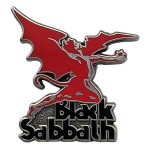 Rock Off officially licensed products Logotipo da banda Black Sabbath e emblema Daemon tamanho único, Vermelho, tamanho �nico