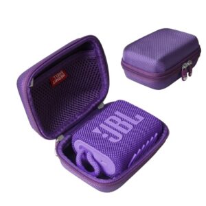 Hermitshell Capa rígida de viagem para alto-falante Bluetooth portátil JBL Go 3 / JBL Go 3 Eco (roxo, capa para JBL GO 3) (Equipamentos)