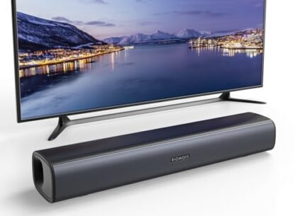 Soundbar Riowois para smart TV, alto-falantes, soundbar para TV, com refletor de graves personalizado, design compacto e fácil configuração, sistema de som ambiente de áudio doméstico para projetor de
